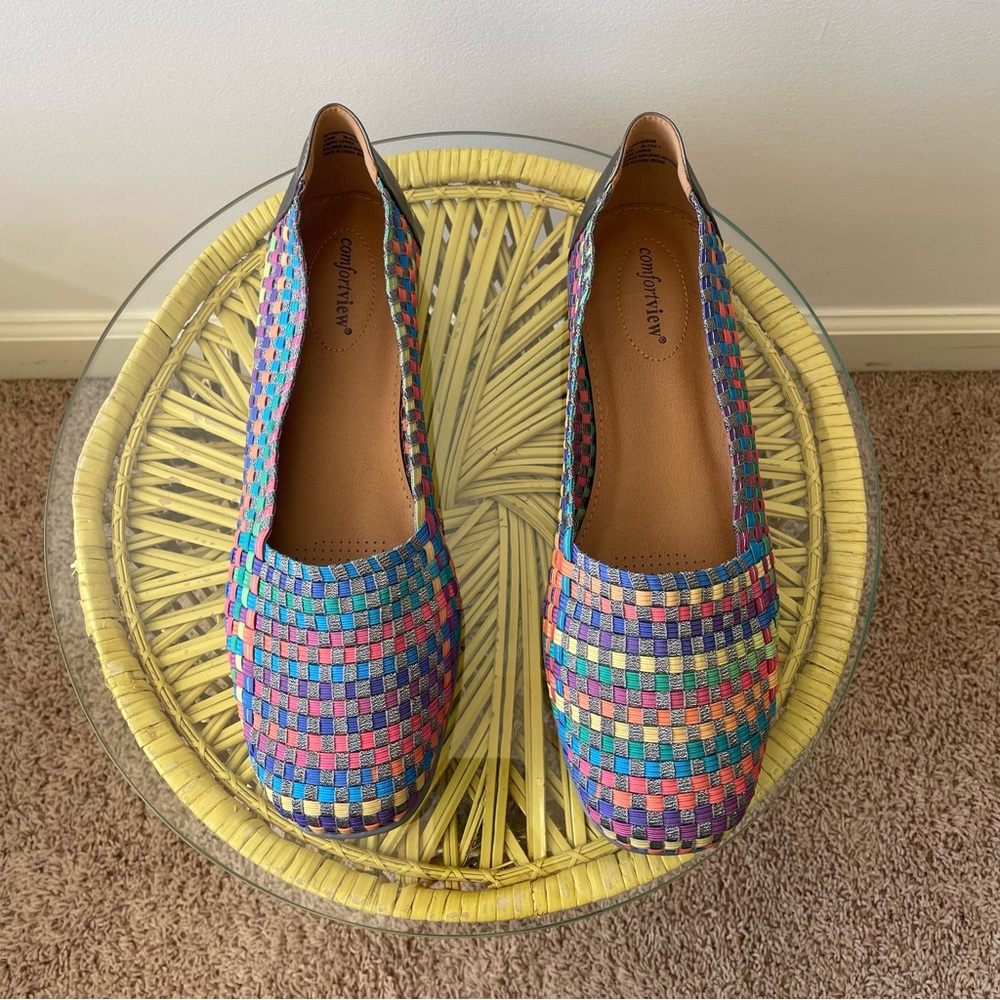 Comfortview Multicolor Woven Flats - Picture 3 of 9